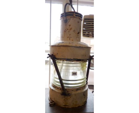 Large painted ship's lamp