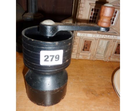 Cast-iron coffee grinder designed by Robert Welch for Spong