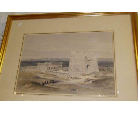 David ROBERTS R.A. (1796-1864) lithograph of the 'Temple of Edfou', 13.5" x 20"