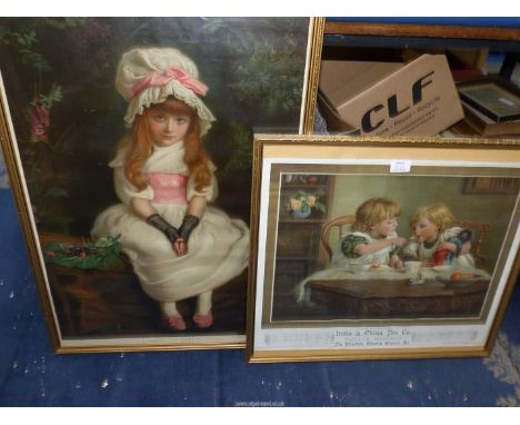 A large Pears' Print titled "Cherry Ripe", presented with The Pears Annual 1897 (Christmas), 21" x 31", along with a framed a