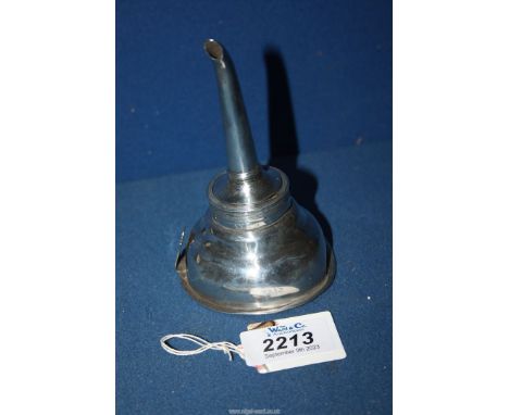 A Georgian Silver wine funnel stamped London 1815 RH & DH R&D Hennell.