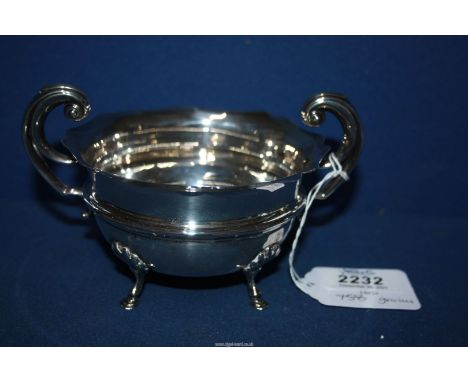 A Silver sucrier, Birmingham 1905, makers William Hayes, weight 163g.