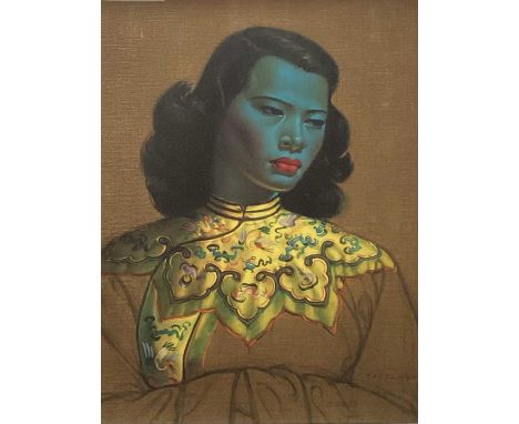 Vladimir Tretchikoff (1913–2006) 1960s-70s print - 'Chinese Girl', 60cm x 50cm, in glazed frame