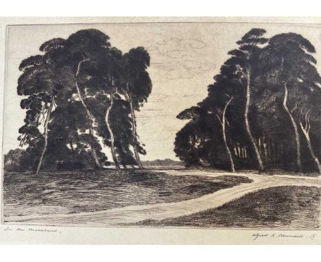 Alfred R. Blundell (1883-1968) etching - ‘In the Breckland’, signed and titled below, 18cm x 17.5cm, unframed
