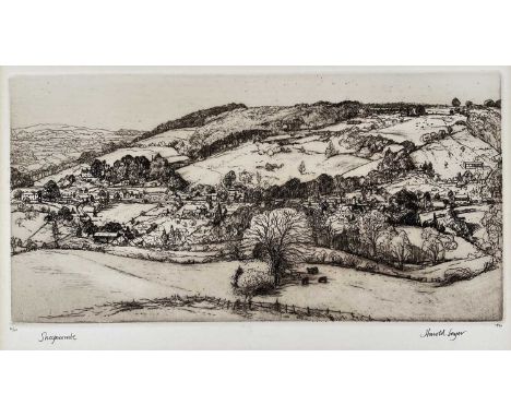 Harold Sayer (1913-1993) signed limited edition etching - Sheepscombe (Gloucestershire), 30/200, dated 1979, 33cm x 47cm shee