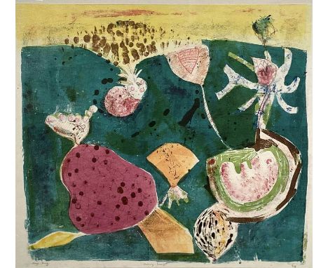 Anya King (1969 - ) ‘Watery Scene’ Screenprint (4 of 7) and other, framed and signed and dated in pencil. Trained at Norwich 