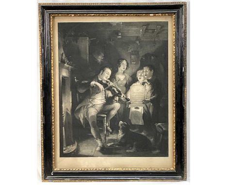 19th century mezzotint after W. Kidd - The Music Makers, published by Tilt 1835, in period glazed frame, total size 49 x 40cm