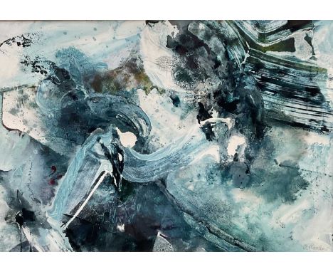 Bernard Rooke (b. 1938) mixed media - abstract, signed, 38 x 51cm, glazed frame