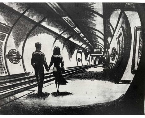 John Duffin (b. 1965) etching - Tunnel of Love, Artist's Proof, signed and titled, 40cm x 53cm, unframedOne horizontal crease