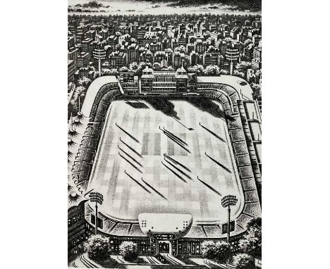 John Duffin (b. 1965) etching - Lord’s Cricket Ground, signed titled and numbered 9/150, 60cm x 45cm, unframed