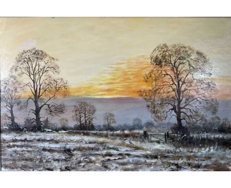 Bill Burton (W.F. Burton, 1907-1995) oil on board - 'A Crisp Morning', signed, 49cm x 75cm, framed
Painting in good condition