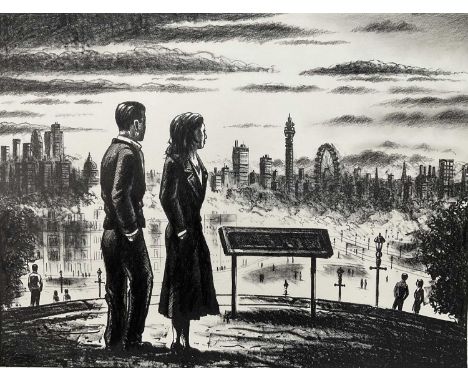 John Duffin (b. 1965) etching - The Primrose Hill Summer, signed titled and numbered 3/10, 40cm x 52cm, unframedHorizontal cr