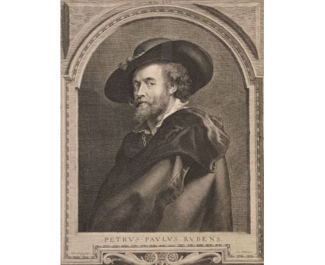 After Peter Paul Rubens   Self-portrait   Engraving by Paulus Pontius (1603-1658), [H.121 iii]   Thread margins occasionally 