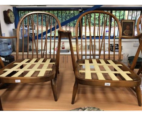 Four Ercol easy chairs