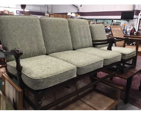 Ercol Sofa and armchair with loose cushions