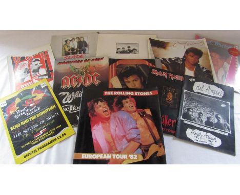 Selection of music tour programmes inc The Rolling Stones and AC/DC
