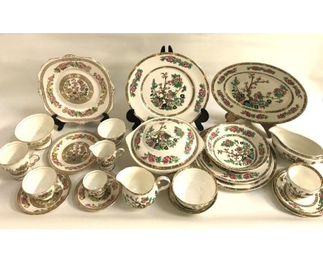 LARGE SELECTION OF INDIAN TREE PATTERN TEA AND DINNER WARES
including a Royal Stafford tea and coffee set - six teacups and s