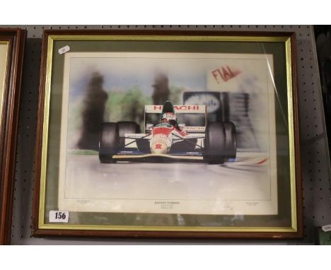 Johnny Herbert Lotus 107B Imola 1993 signed in Pencil Print 