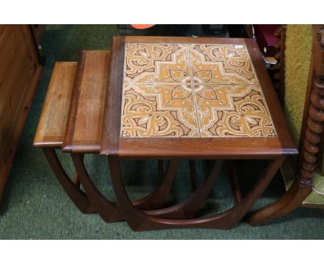 Nest of 4 Tile topped G Plan tables 