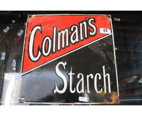 Vintage 'Colmans Starch' Advertising sign 30cm in Length 
