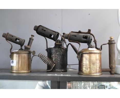 Collection of 3 Vintage Blow Lamps to include Radius , Max Sievert of Stockholm etc