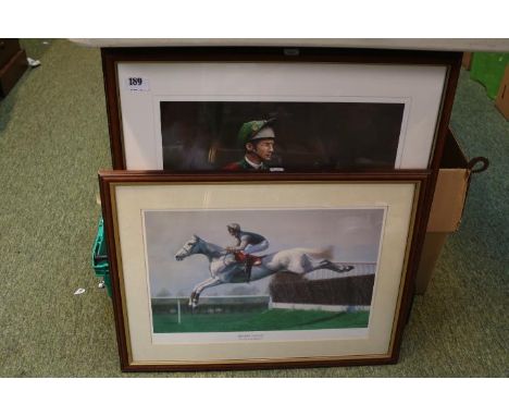 Framed print 'Nijinsky' 100 of 500 and Desert Orchid by Melanie Speight 