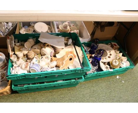 3 Crates of assorted ceramics to include Sylvac, Crested ware etc. (Plastic Crates not included)