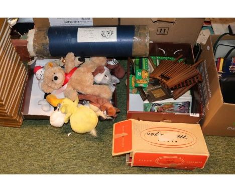 Collection of assorted Toys to include Tea Cards, Pifco Massager, Steiff Teddy Bear,&nbsp;Ltd Edition William Russel Flint Pr
