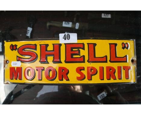 Vintage 'Shell' Motor Spirit Advertising sign 30cm in Length 