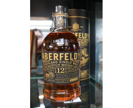 Boxed bottle of Aberfeldy Highland Single Malt Scotch Whisky 12 Year Old limited bottling No. 2905 700ml 
