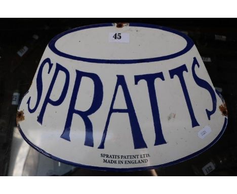 Vintage 'Spratts' Advertising sign 36cm in Length 