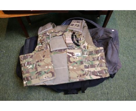 Army Flack Vest, Tactical Holdall and a Vintage Holdall with RAF applied emblem