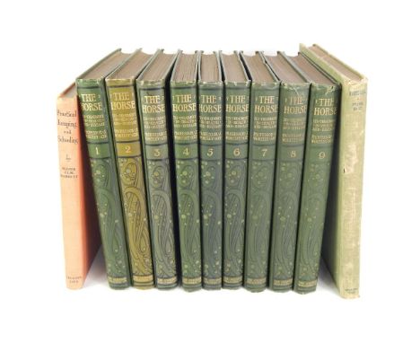 Wortly Axe (J prof.). The Horse, its treatment in health and disease, 9 vol, original publishers pictorial boards, 4to, 1907;