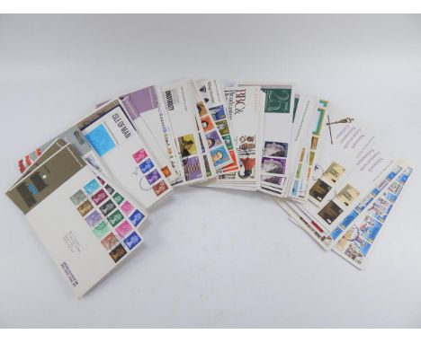 First Day Covers: 1968-1984, contained in 2 boxes plus a Melbourne 1981 Commonwealth stamp album and a small quantity of Roya