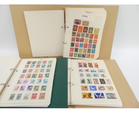World. A mixed accumulation of world stamps in three lever arch files, most used, mounted, c.15% mint mounted.