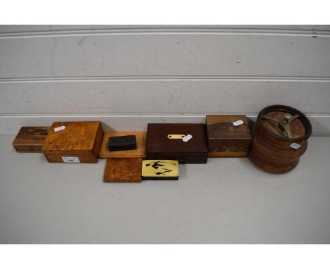 VARIOUS CIGARETTE CASES, TOBACCO JAR ETC