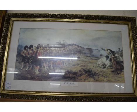 AFTER GIBB, 'THE THIN RED LINE', COLOURED PRINT, F/G