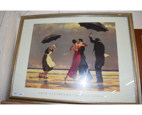 AFTER JACK VETTRIANO, COLOURED PRINT FROM THE PORTLAND GALLERY, F/G