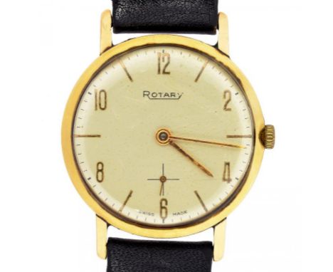 A ROTARY 9CT GOLD GENTLEMAN'S WRISTWATCH, LONDON 1958