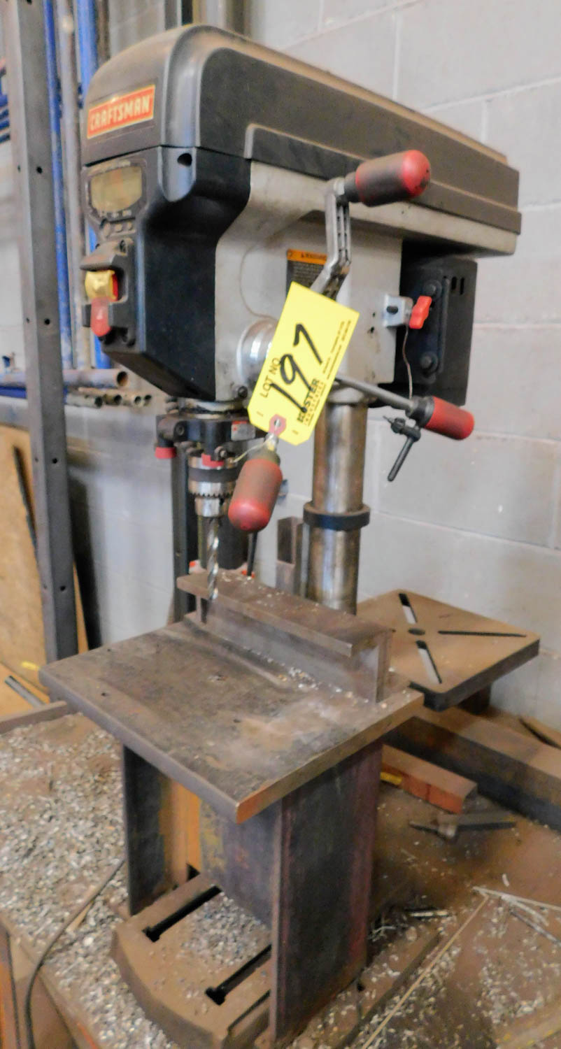 CRAFTSMAN 12" BENCH TOP DRILL PRESS, LASER, 5003000 RPM, FLEXIBLE WORK LIGHT, S/N BS093615246