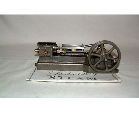A STUART S50 8 1/2 in long Horizontal Mill Steam Engine with Instructions. 5/8 in bore and 1 1/4in stroke driving a 3in Flywh