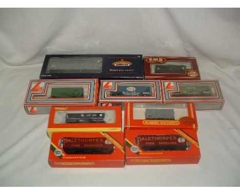 HORNBY/LIMA/BACHMANN/GMR 9 x Goods Wagons - Hornby R670 x 2, 6003, 6077B - LIMA 305628/650 and 651 - Bachmann 33-277 and GMR 