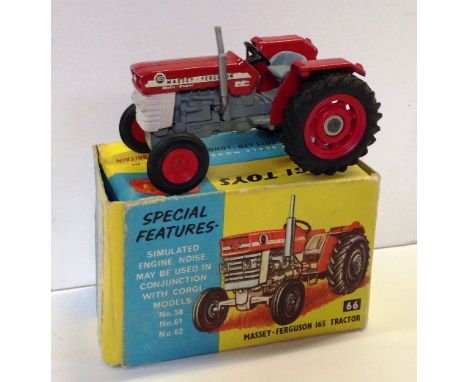 CORGI Toys 66 Massey-Ferguson 165 Tractor, in red/grey/white with 'engine sound'. Minor chipping but otherwise E in F box. 