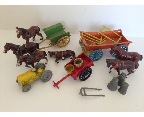 CHARBENS, CRESCENT and other carts: Crescent Decoraters Cart; Charbens Horse Drawn Farm Cart; Crescent Farm Cart (metal fatig