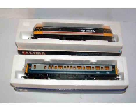 LIMA 2 x Models - 204623 BR Blue/White Class 121 Diesel Railcar no W55028 and 205124 BR Class 47 no 47 487 in BR InterCity Ex