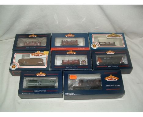 BACHMANN 8 x Goods Wagons nos 33-050, 125A, 306, 509, 575 and 827A and 37-026A and 2011K. All Mint in Mint or Near Mint Boxes