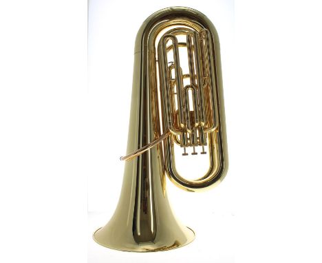 Brass tuba, ser. no. 475611, with mouthpiece, case 