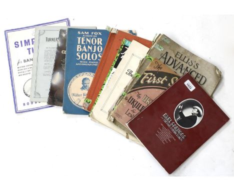 Small quantity of vintage and modern banjo music and tutors 