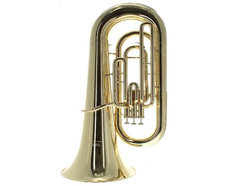 Brass tuba stamped Yamaha, Established in 1887,&nbsp;ser. no. 433946, no mouthpiece, case 