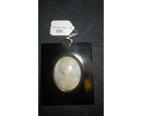 AN OVAL MINIATURE PORTRAIT of 'The Lady Gower Spencer' inscribed to the rear and attributed to 'John Smart'